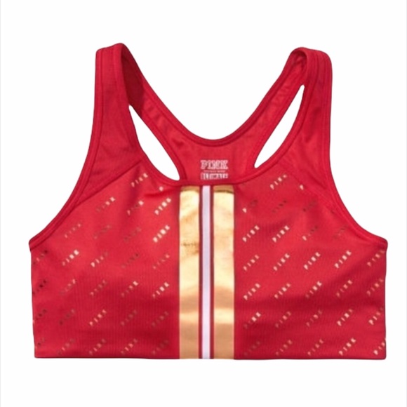 PINK Victoria’s Secret Sports Bra, Red, Small - Picture 3 of 6